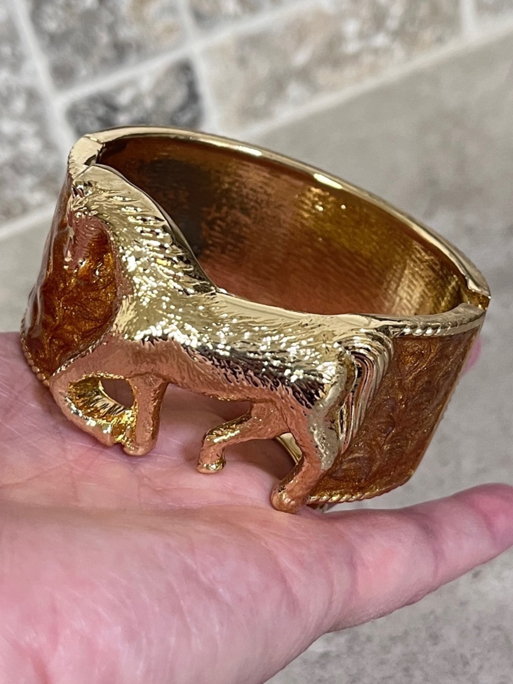 Quick List Cuff Bracelet with Horse Brown Inlay - Picture 8 of 8